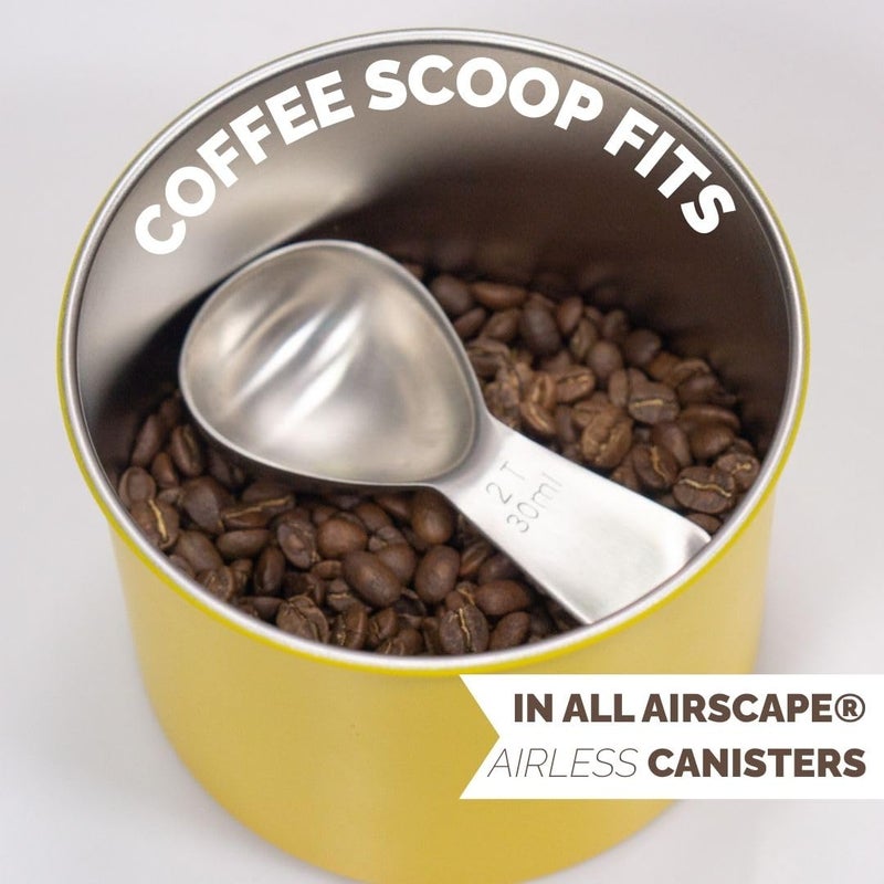 Planetary Design Coffee Scoop 2 Tbsp - Brushed Black, Stainless Steel - Precise Measuring Spoon for Coffee, Tea & More - Ergonomically Balanced Handle - Fits Inside Airscape® Canisters - Image 4